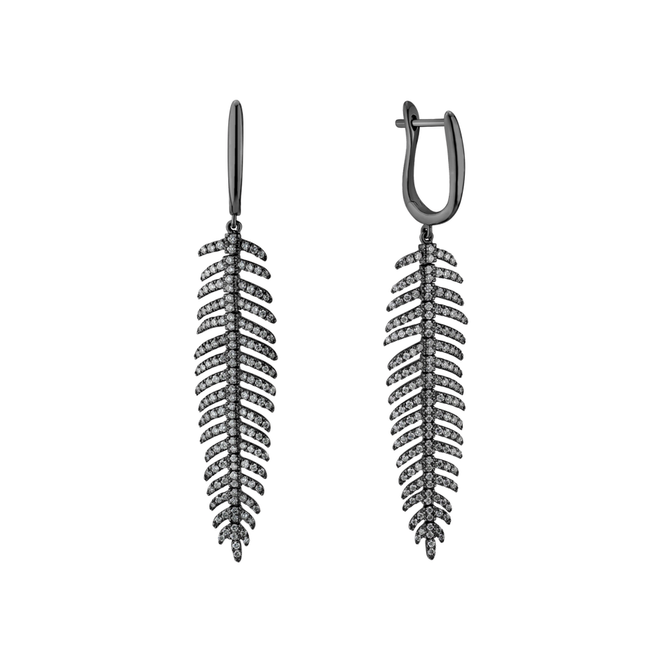 Náušnice s diamanty Galaxy Feather