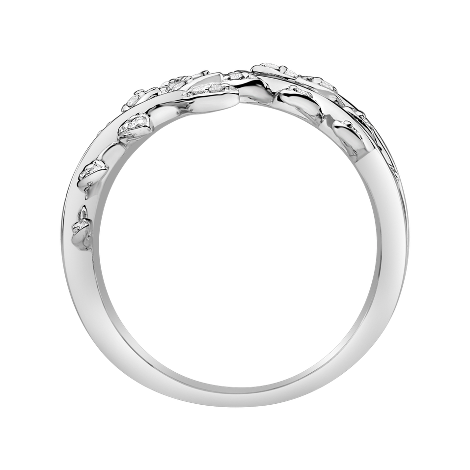 Prsten s diamanty Luxury Leaves