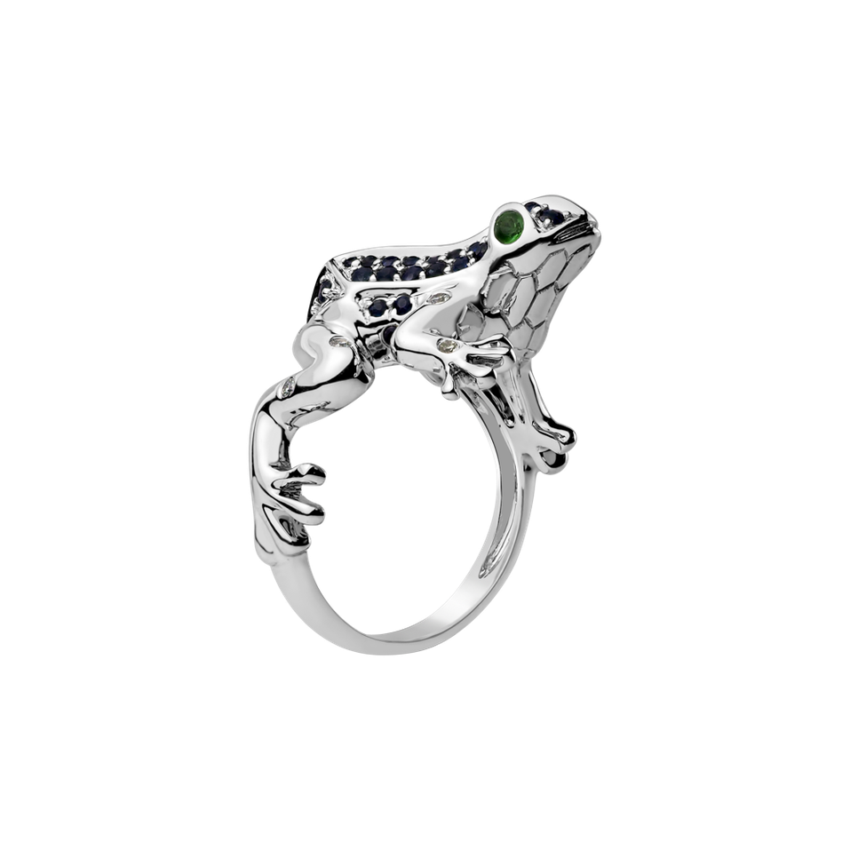 Prsten s diamanty, safíry a granáty Prince Charming