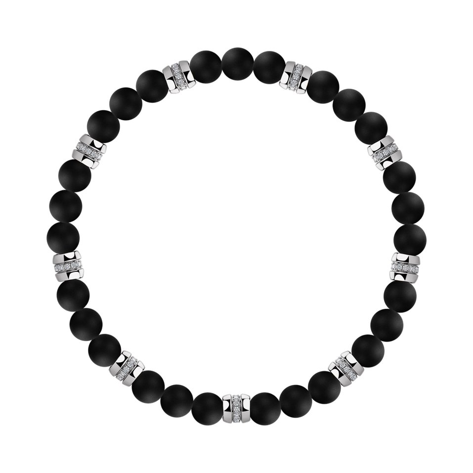 Náramek s diamanty a acháty Neverending Style