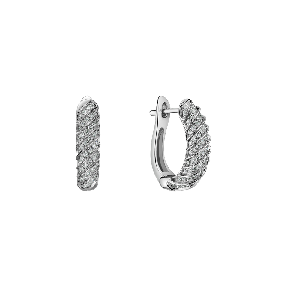 Náušnice s diamanty Spiral of affection