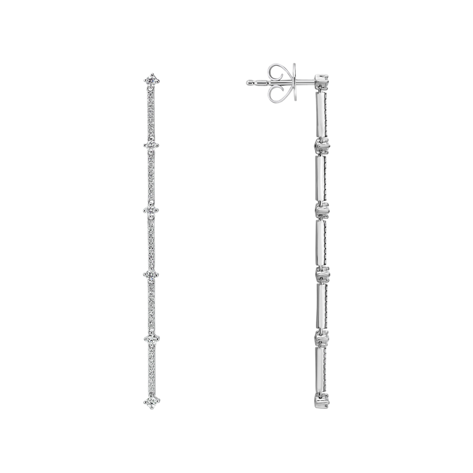 Náušnice s diamanty Delicate Waterfall