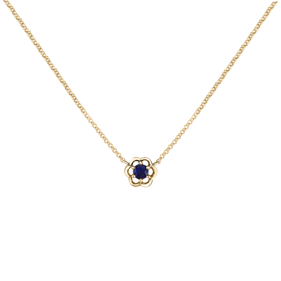 Náhrdelník se safírem Flower Gem
