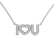 Náhrdelník s diamanty I love you5
