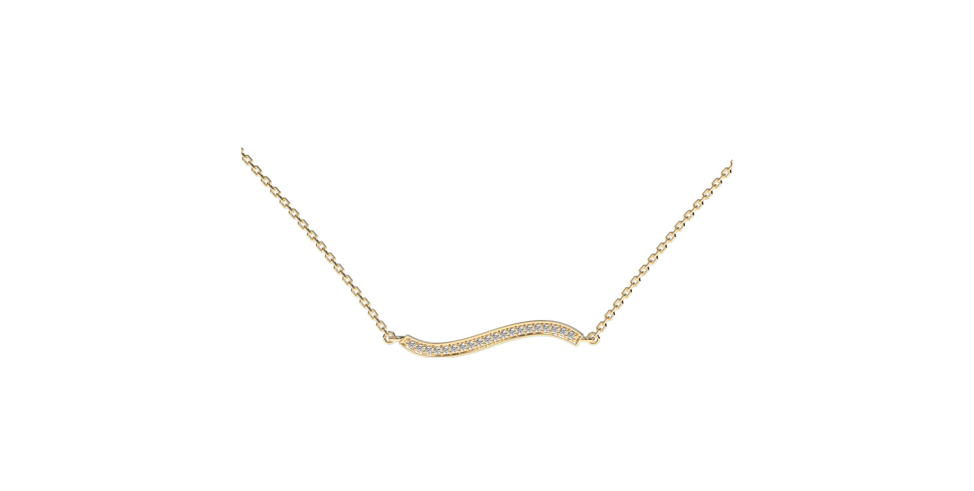 Náhrdelník s diamanty Wave