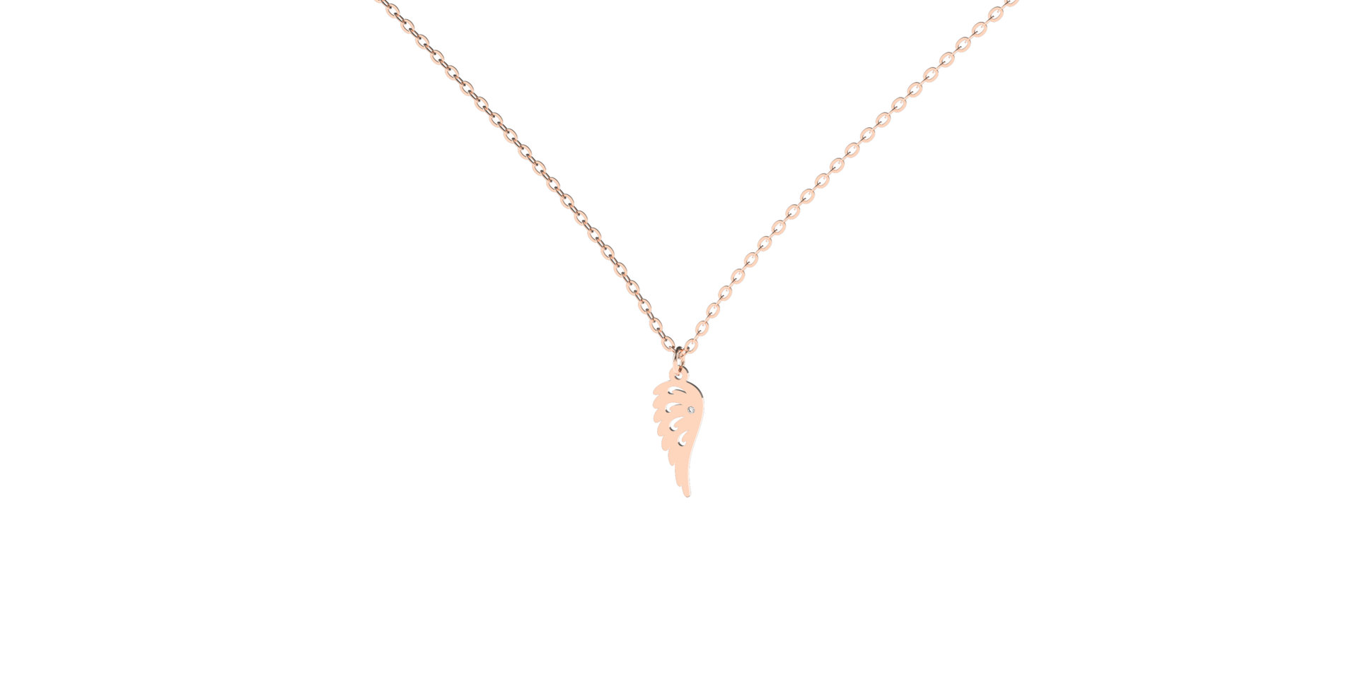 Náhrdelník s diamantem Diamond Wing