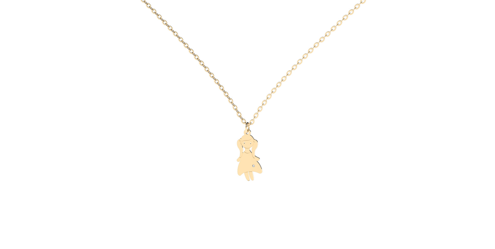 Náhrdelník s diamantem Girl