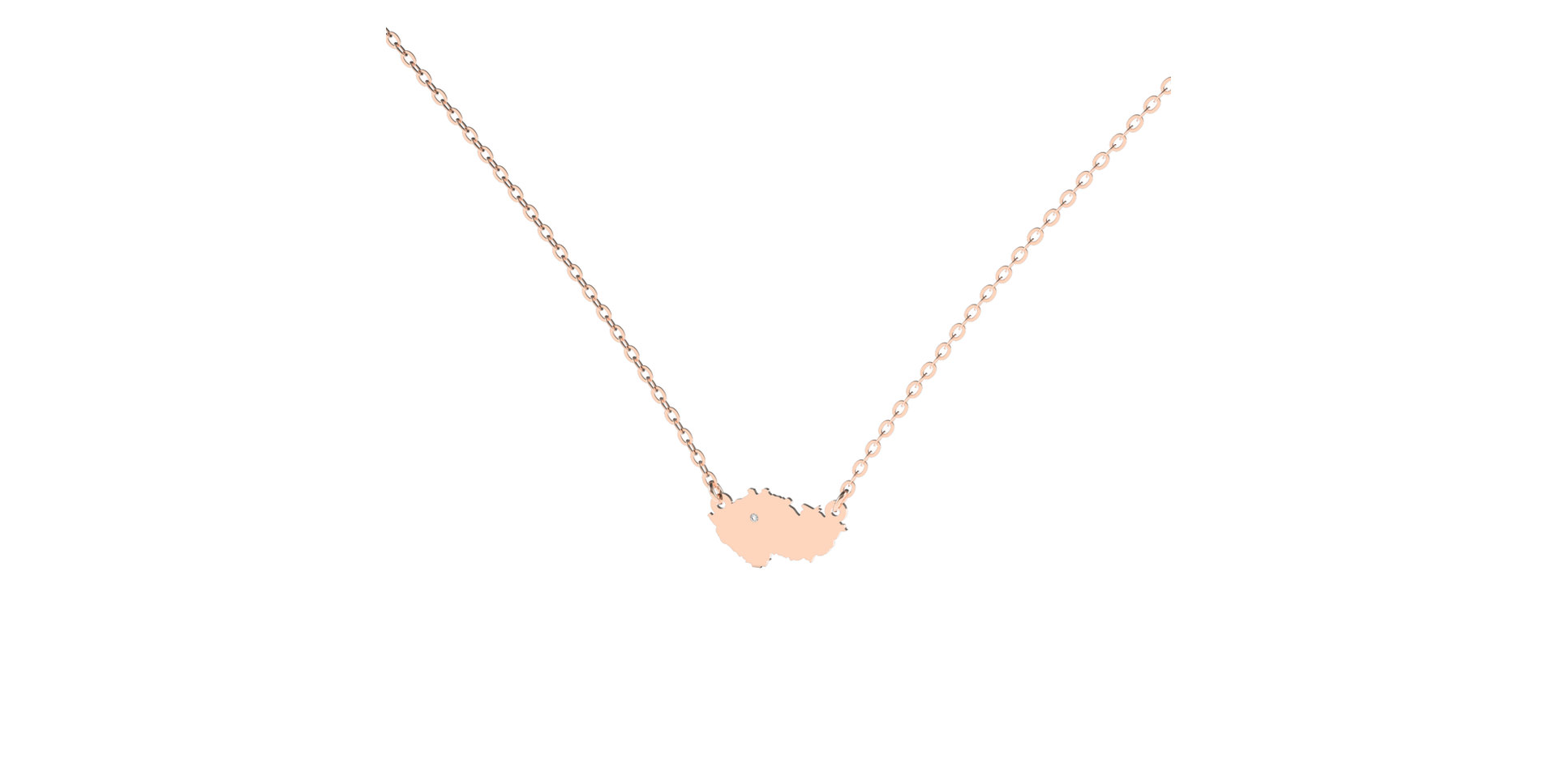 Náhrdelník s diamantem My Home