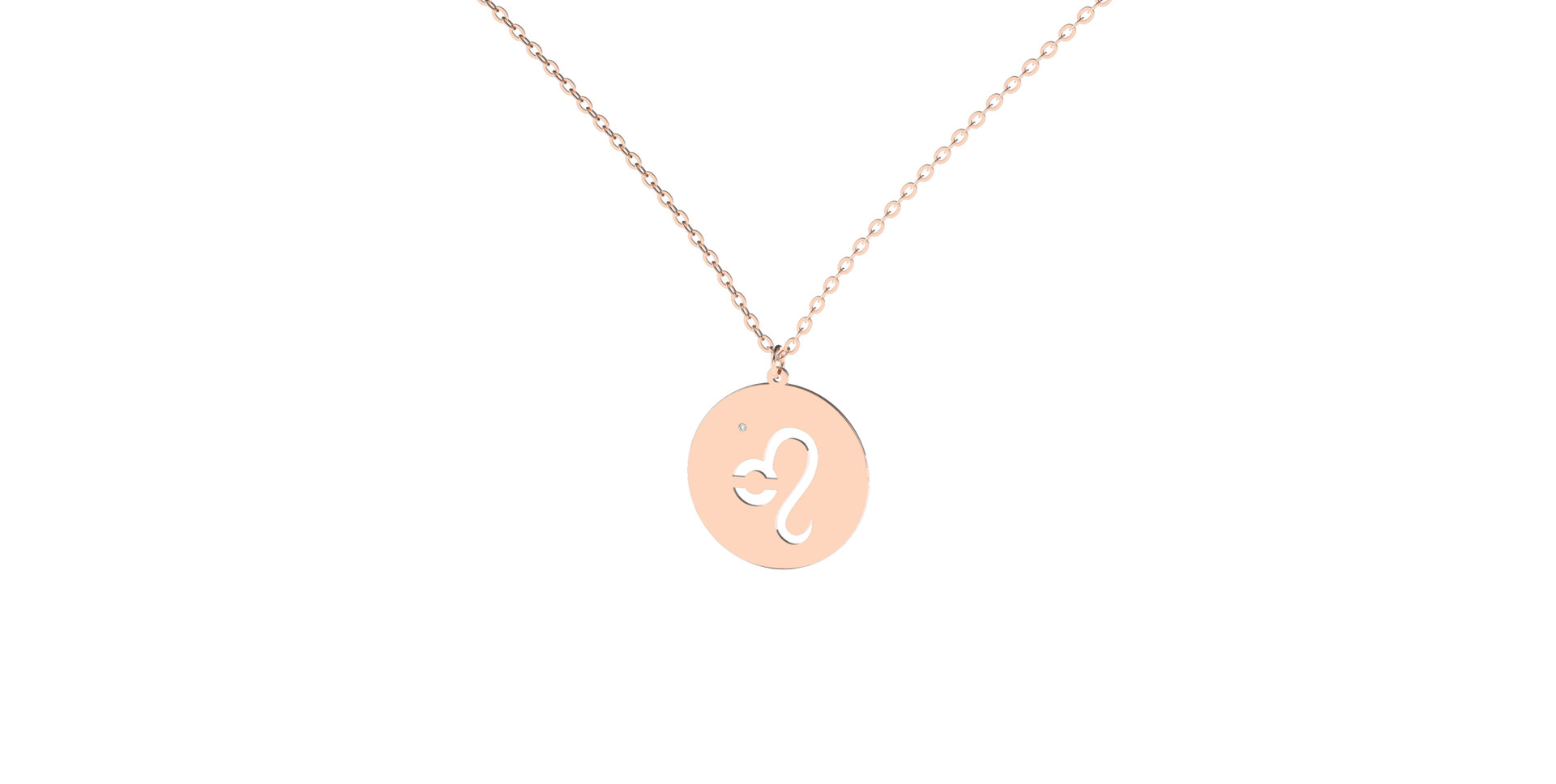 Náhrdelník s diamantem Leo