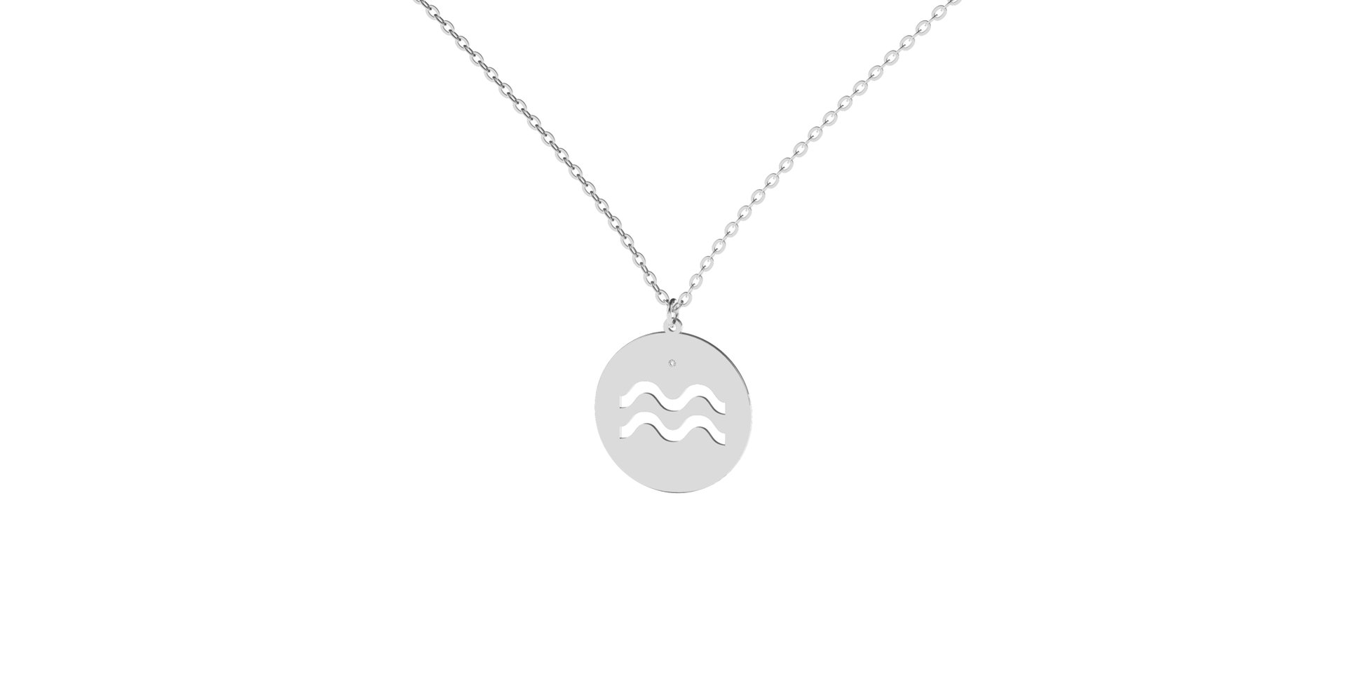 Náhrdelník s diamantem Aquarius