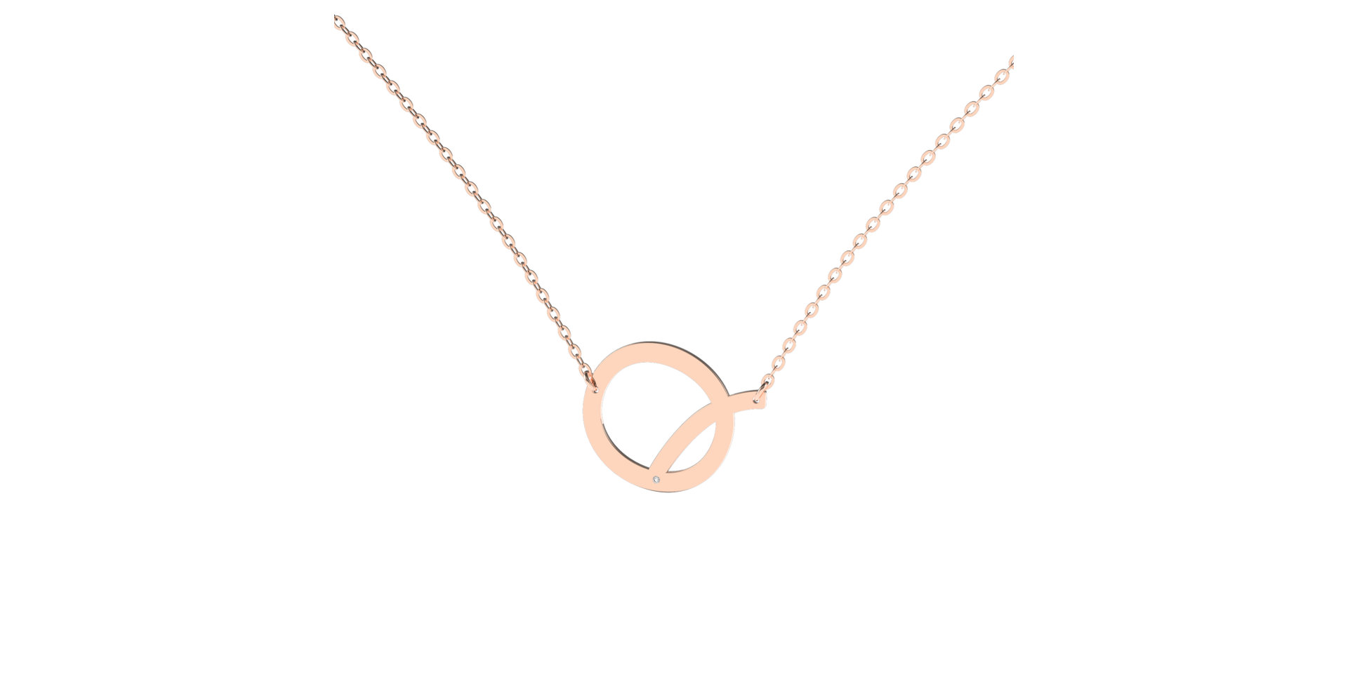 Náhrdelník s diamantem Big Line Q