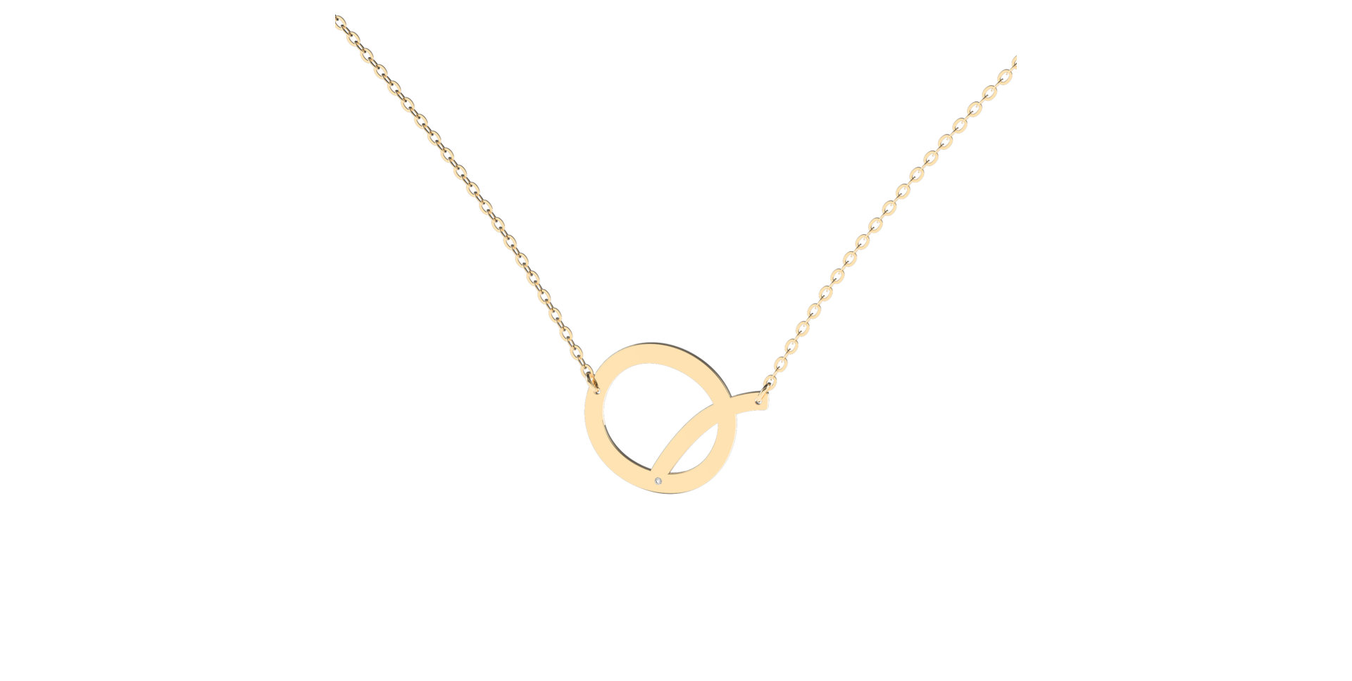 Náhrdelník s diamantem Big Line Q