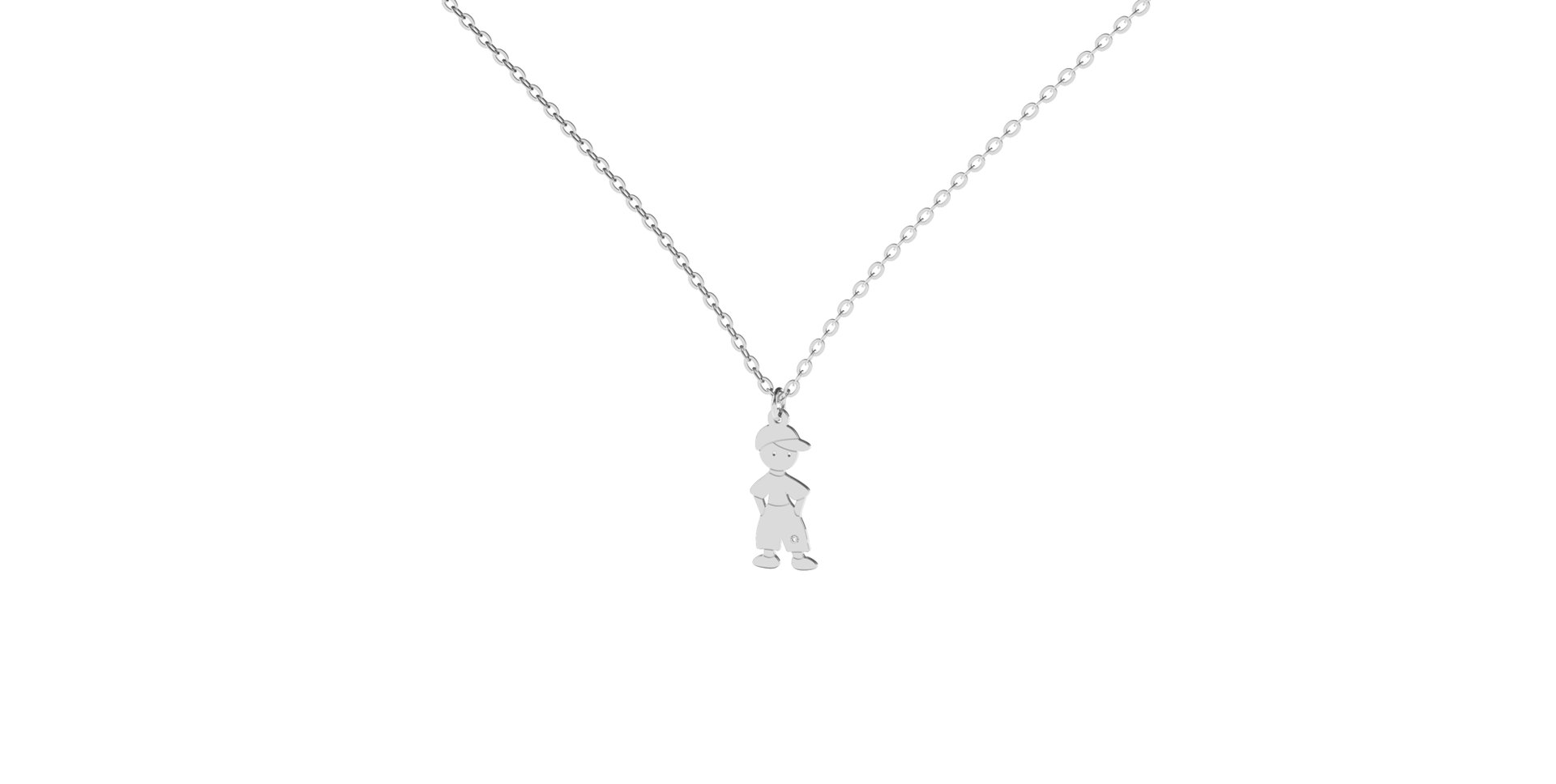 Náhrdelník s diamantem Boy