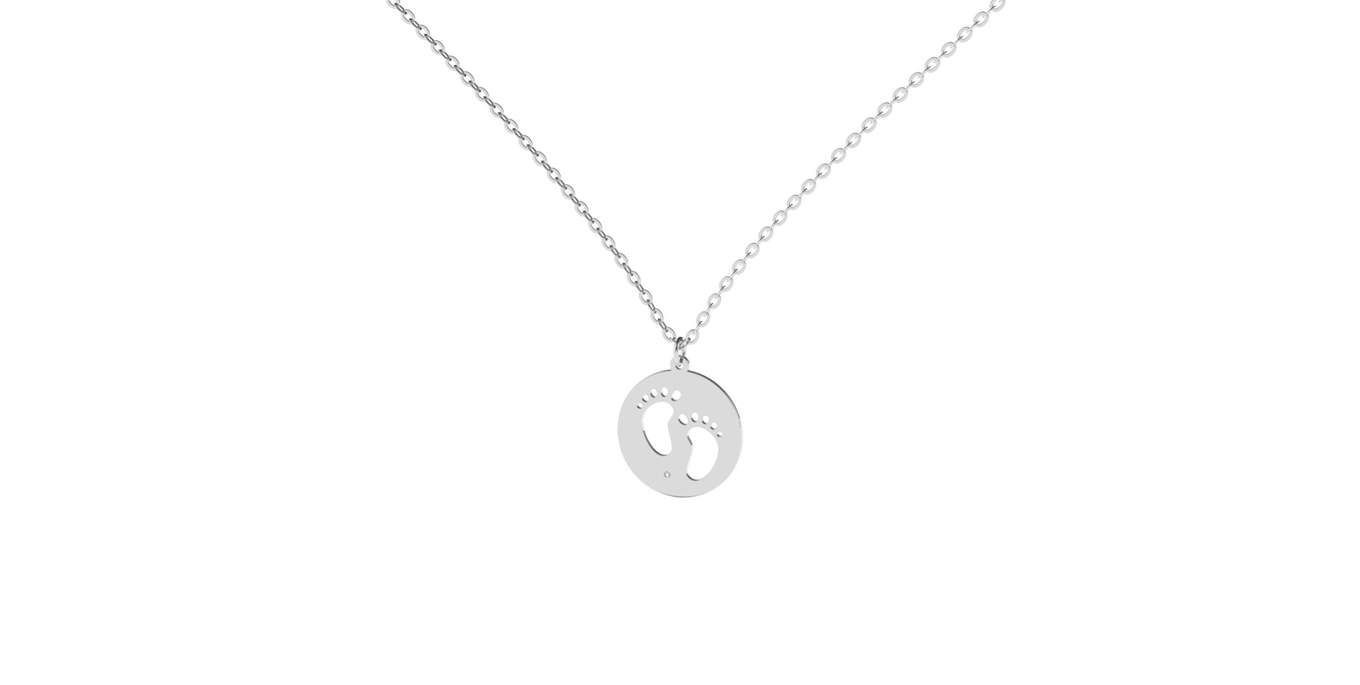 Náhrdelník s diamantem Happy Feet