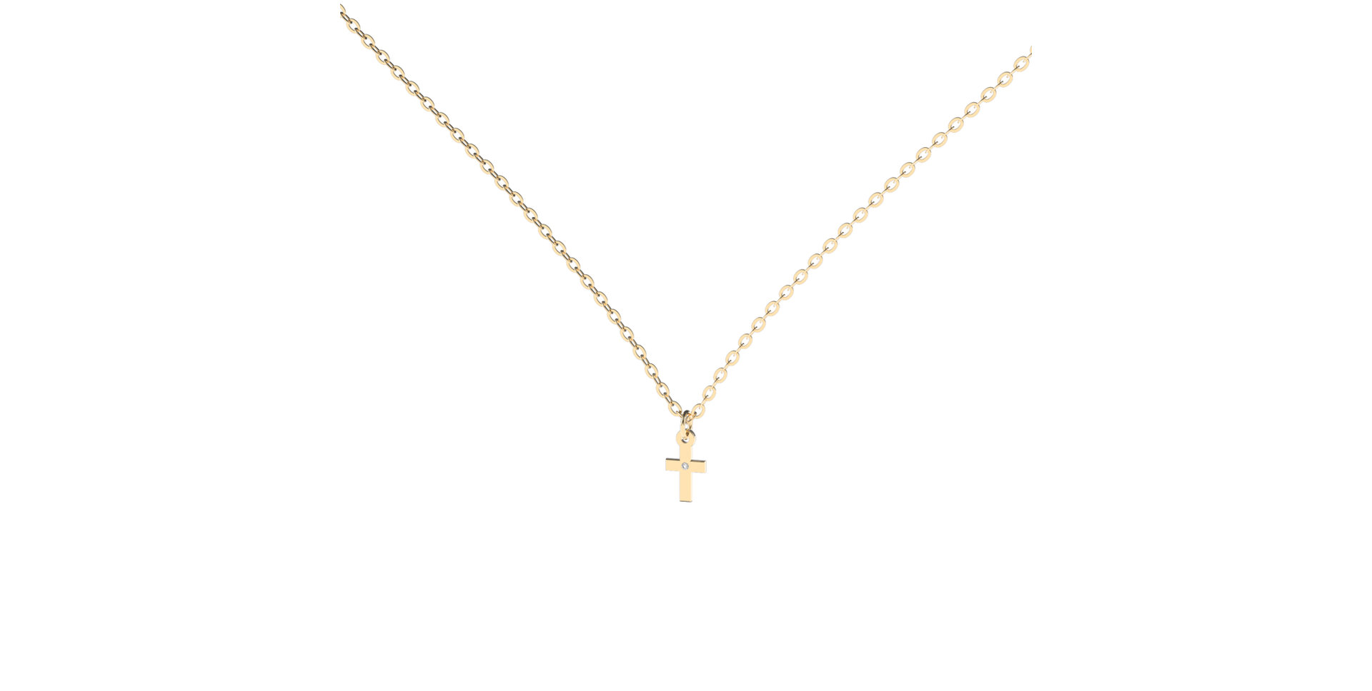 Náhrdelník s diamantem Cross