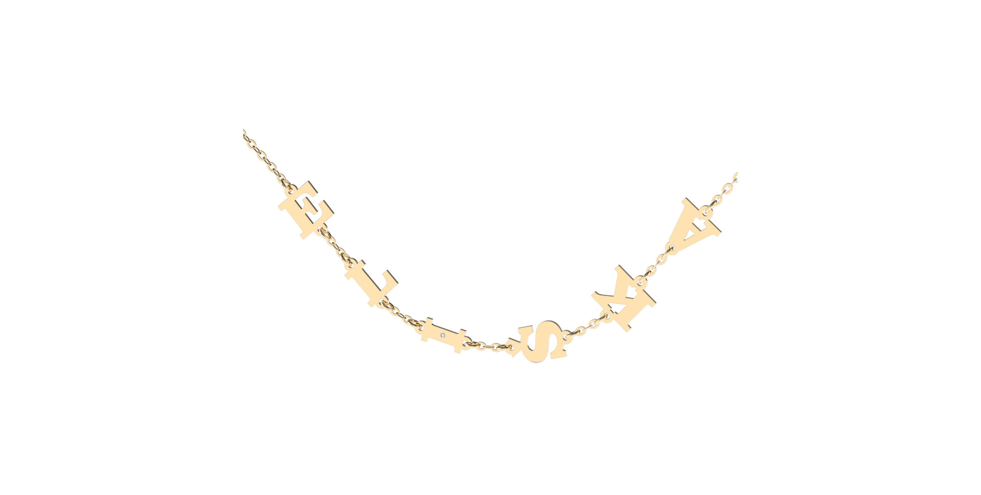 Náhrdelník s diamantem Big Letters