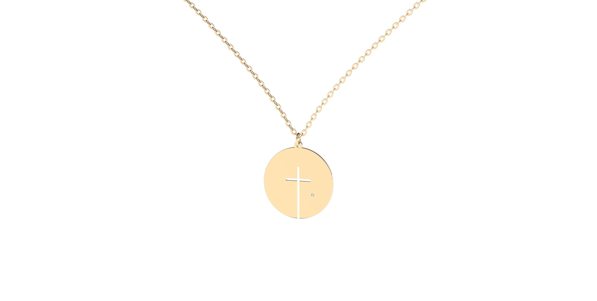 Náhrdelník s diamantem Cross