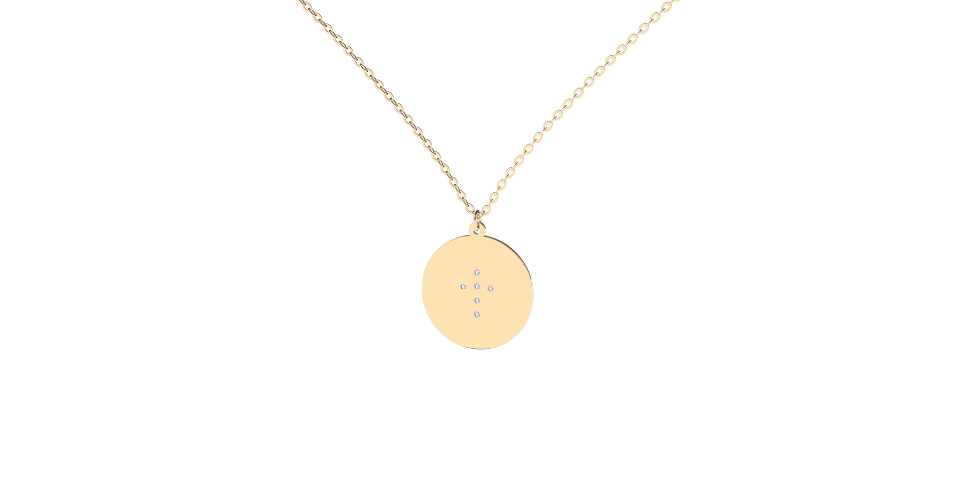 Náhrdelník s diamanty Diamond Cross