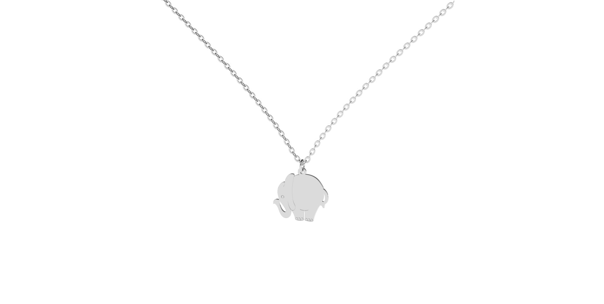 Náhrdelník s diamantem Elephant