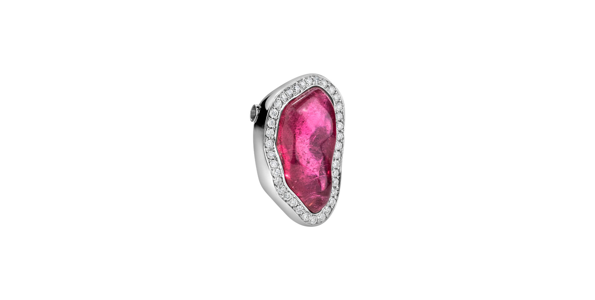 Přívěs s diamanty a turmalínem Flamma Rosa
