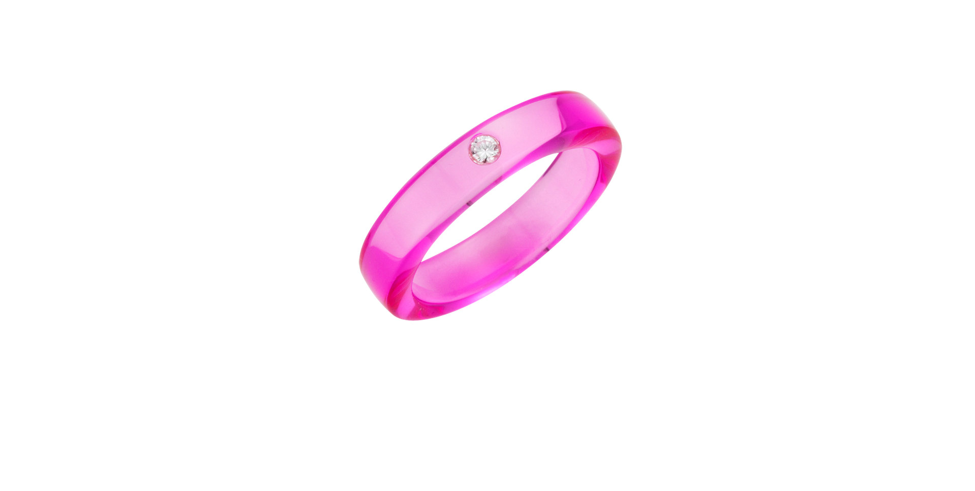 Prsten s diamantem Pink