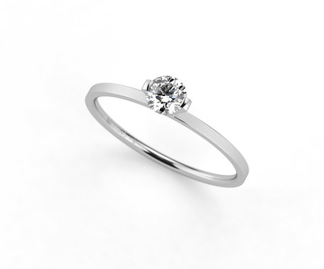 Prsten platina s diamantem Princess Ring