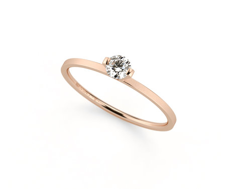 Prsten s diamantem Princess