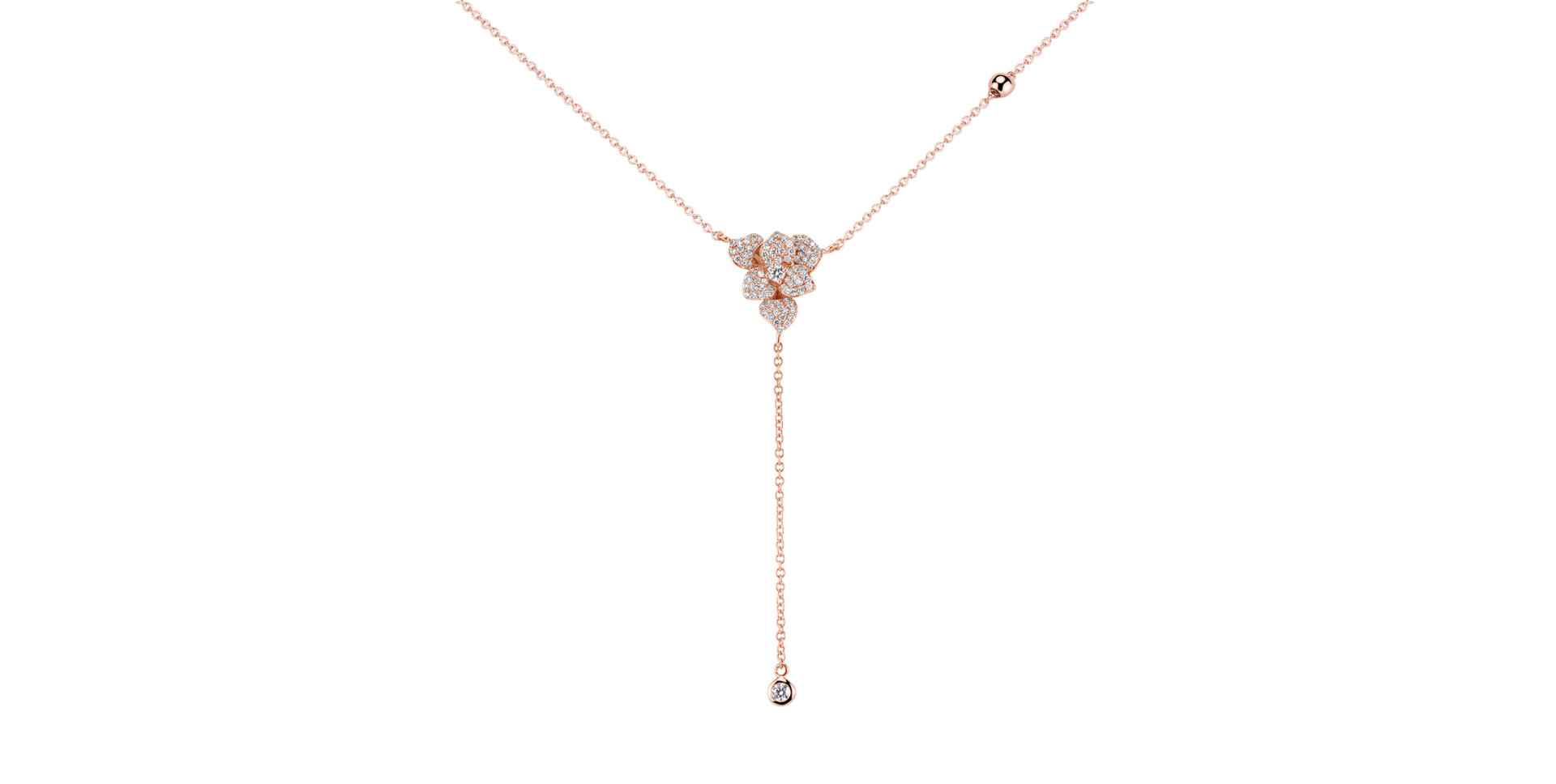 Náhrdelník s diamanty Petal Sparkle