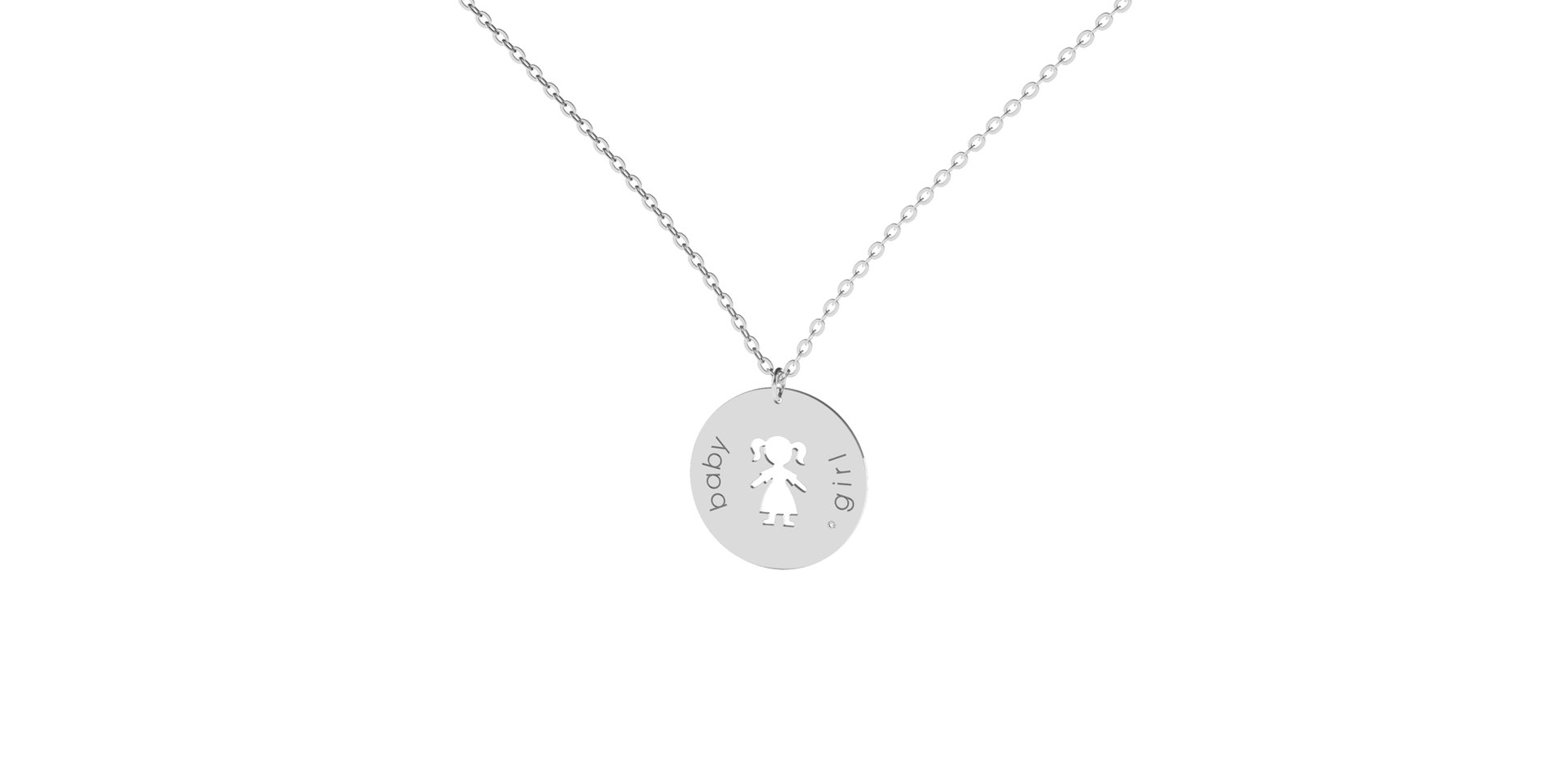 Náhrdelník s diamantem Baby Girl
