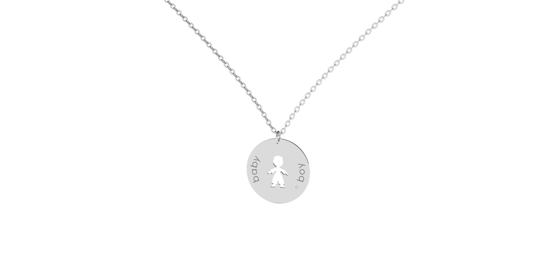 Náhrdelník s diamantem Baby Boy