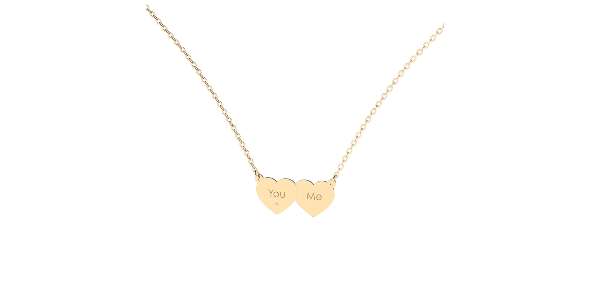 Náhrdelník s diamantem You & Me