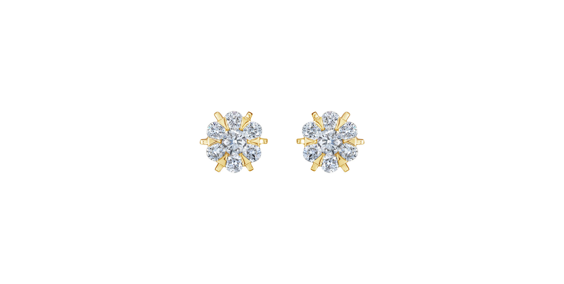 Náušnice s diamanty Flowery