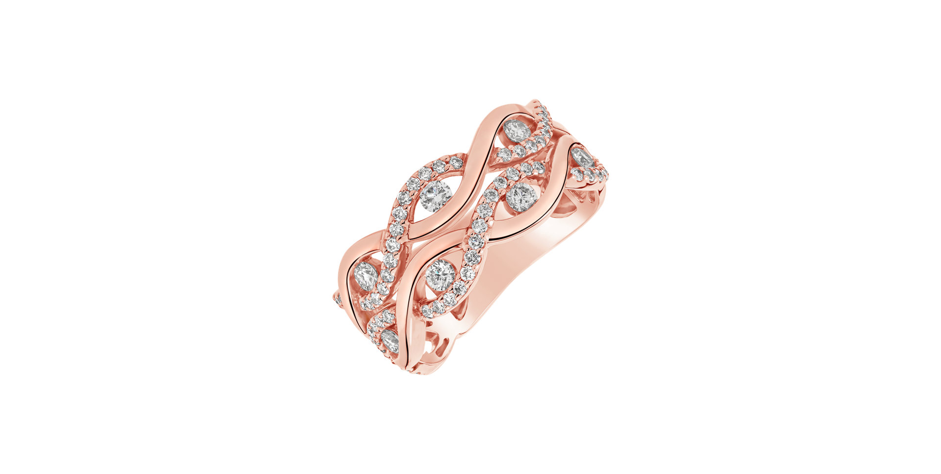 Prsten s diamanty Interlace