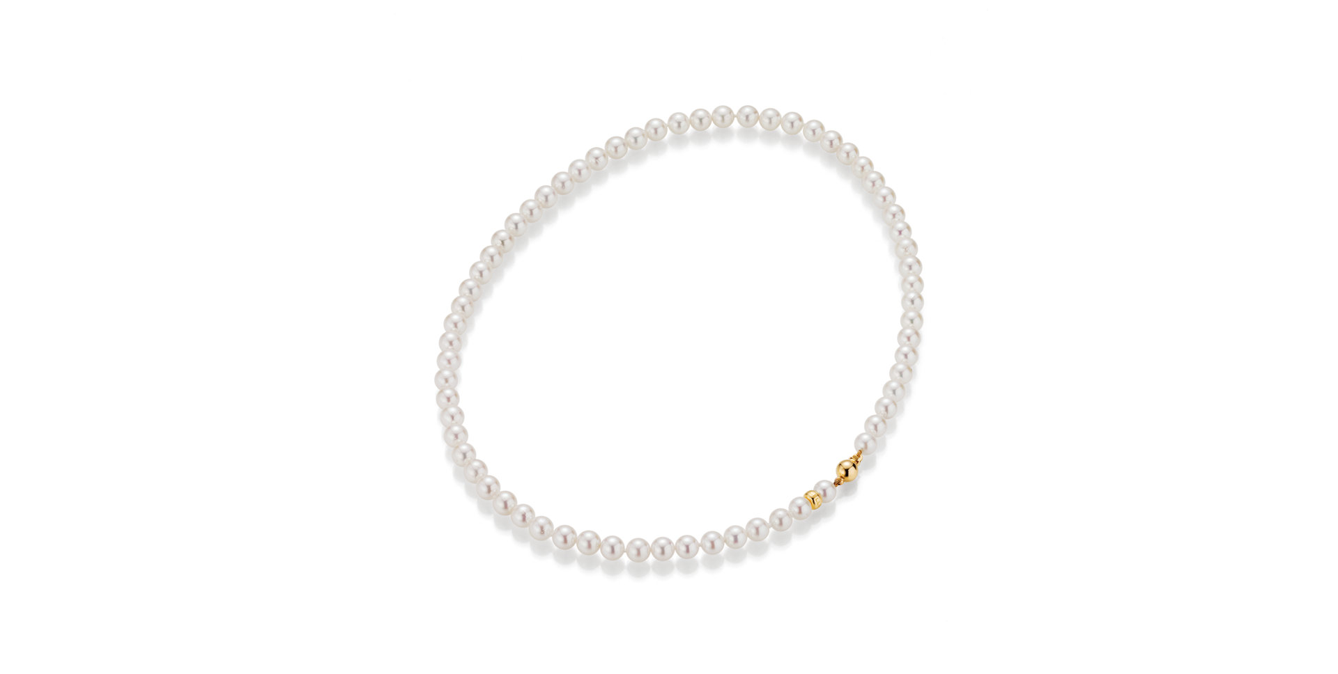 Náhrdelník s mořskými bílými perlami Akoya Basic