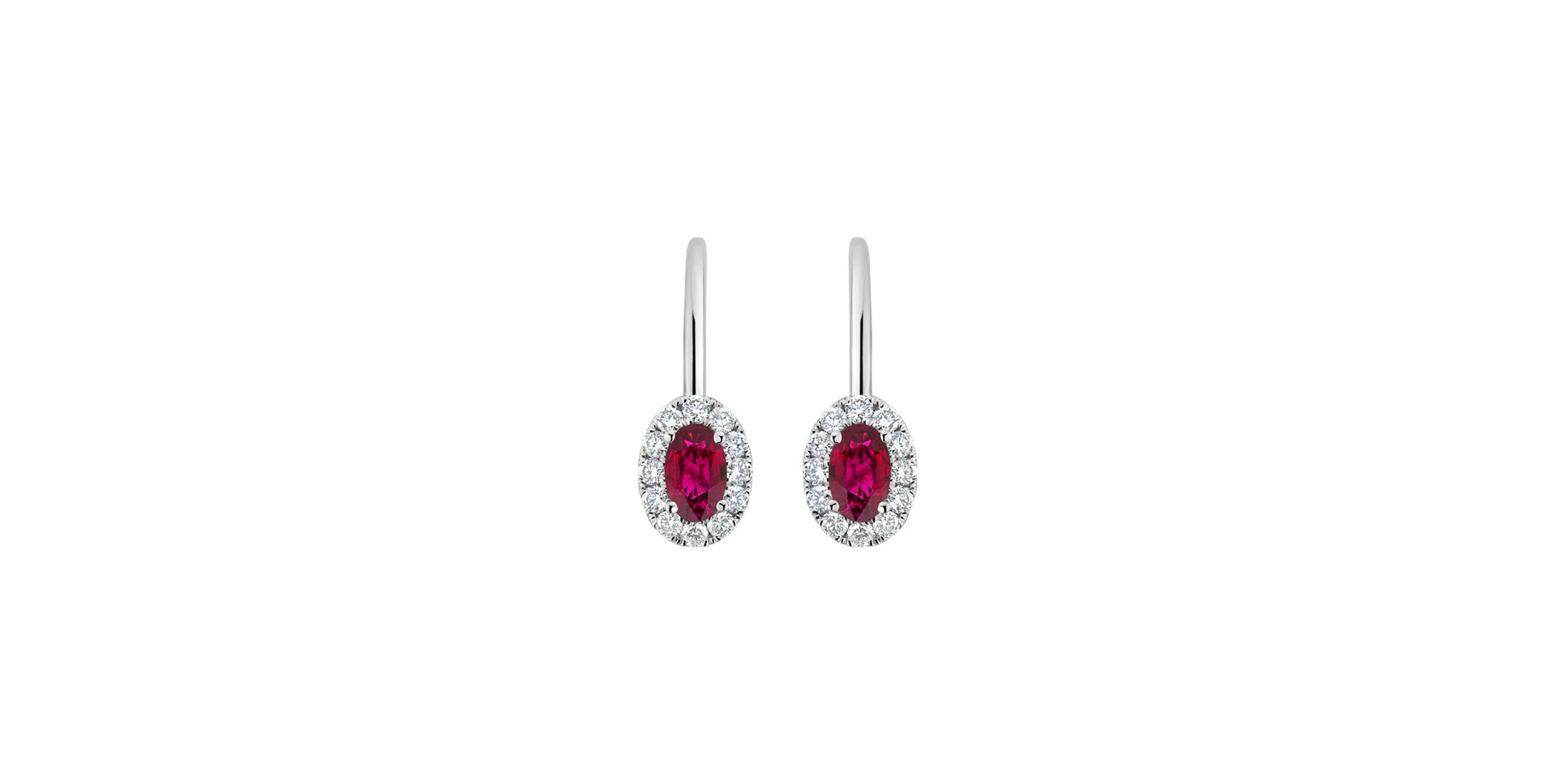Náušnice s diamanty a rubínem Imperial Allegory