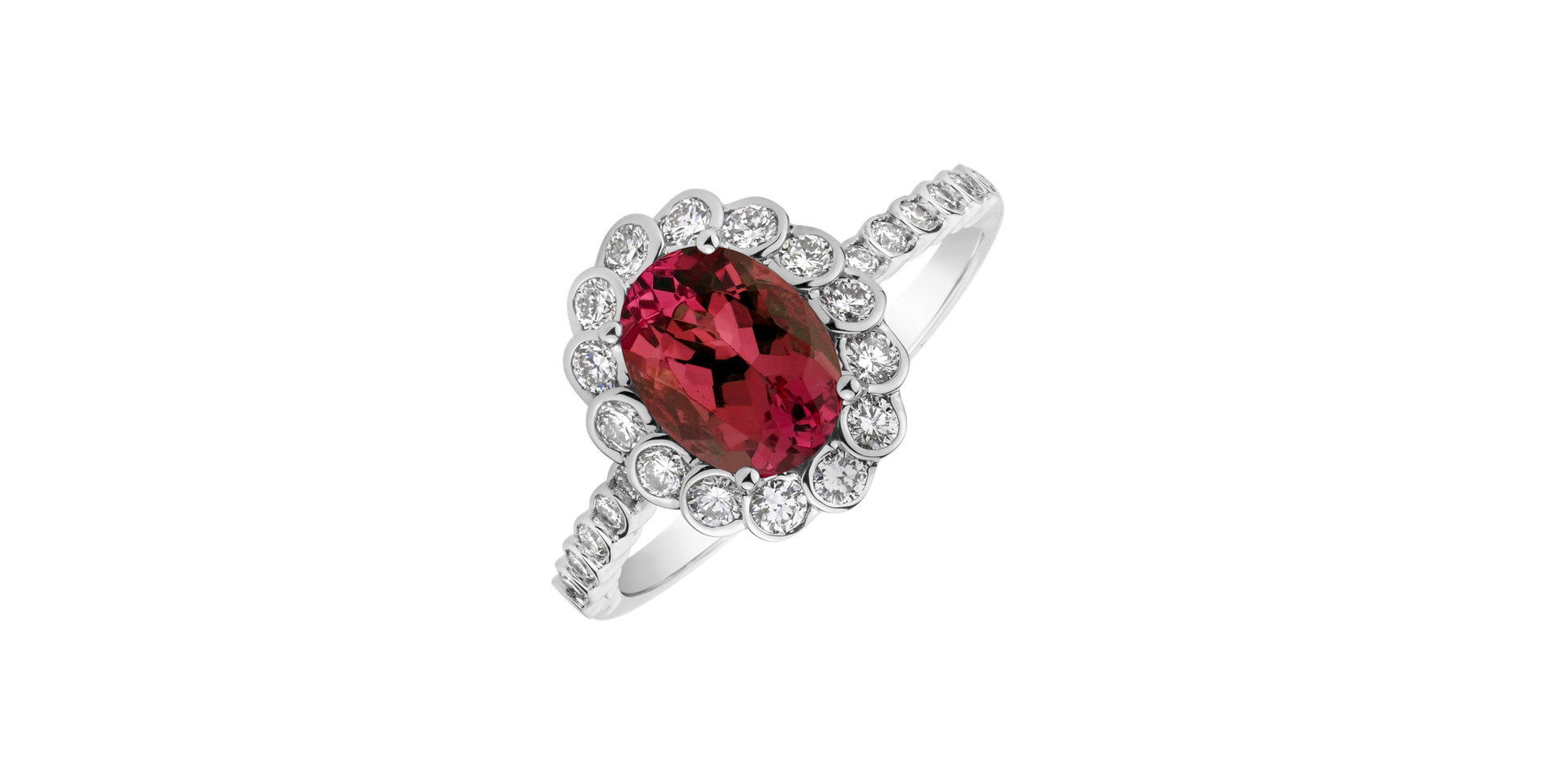 Prsten s rubínem a diamanty Princess Glamour