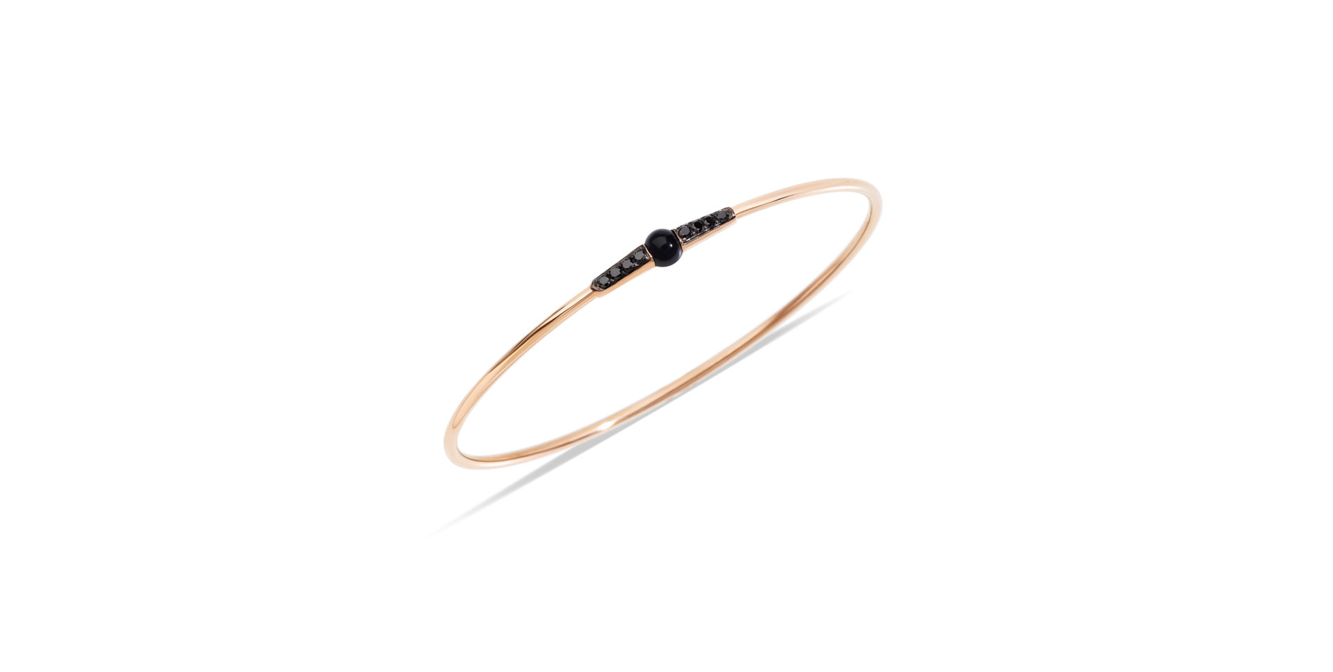 Náramek s diamanty a onyxem M’ama non m’ama