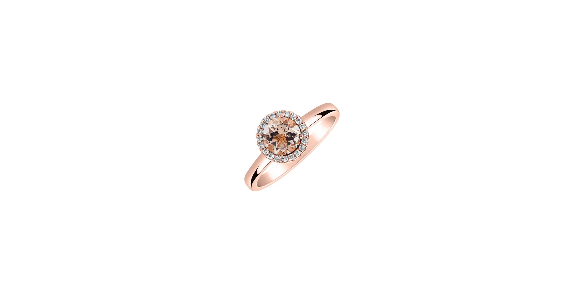 Prsten s diamanty a morganitem Flavia