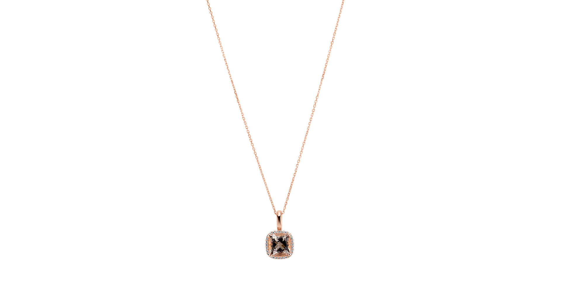Přívěs s diamanty a morganitem Lumen
