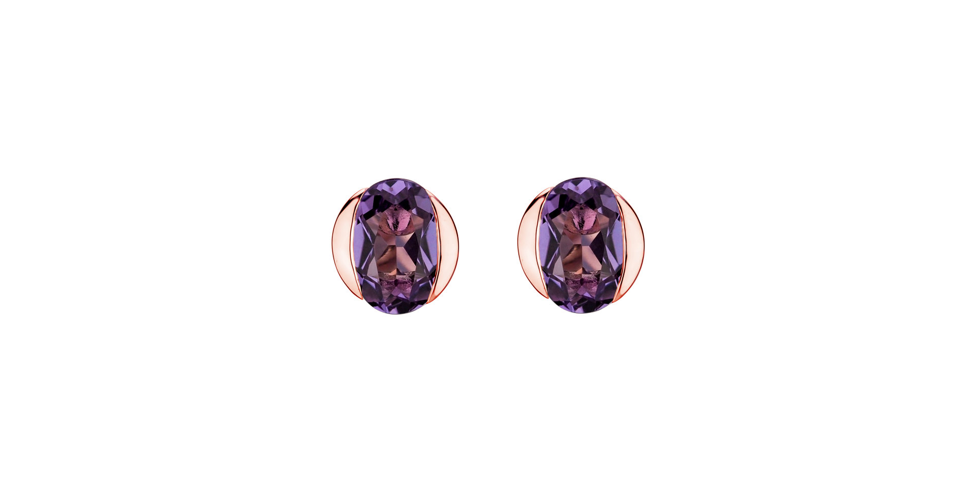 Naušnice s ametystem Rosaire