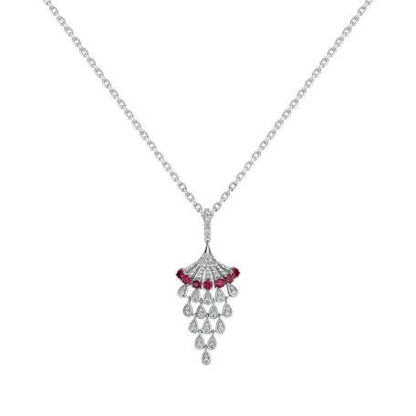 Přívěs s diamanty a rubíny Royal Mesh