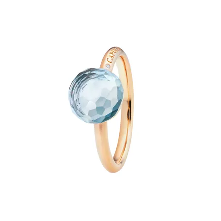 Prsten s diamantem a topazem Happy Holi