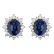 Náušnice s diamanty a safírem Princess5