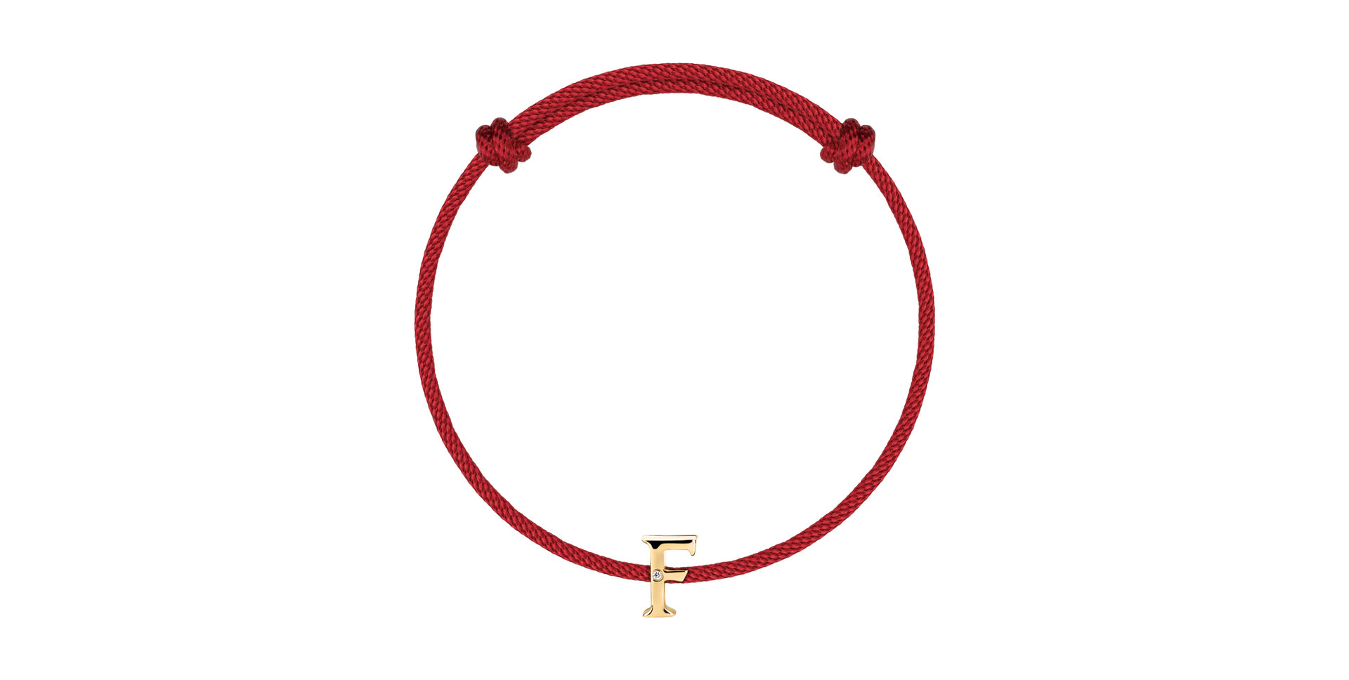 Diamantový náramek se šňůrkou Flat Line F