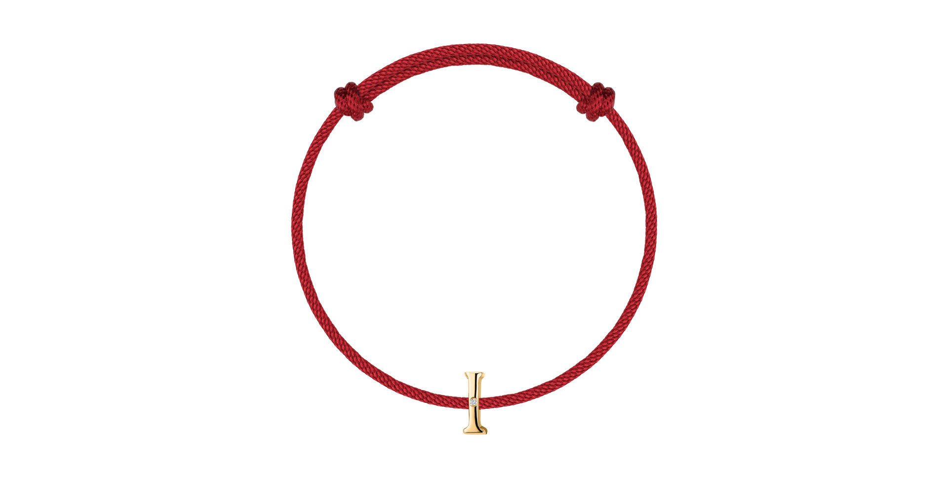 Diamantový náramek se šňůrkou Flat Line I