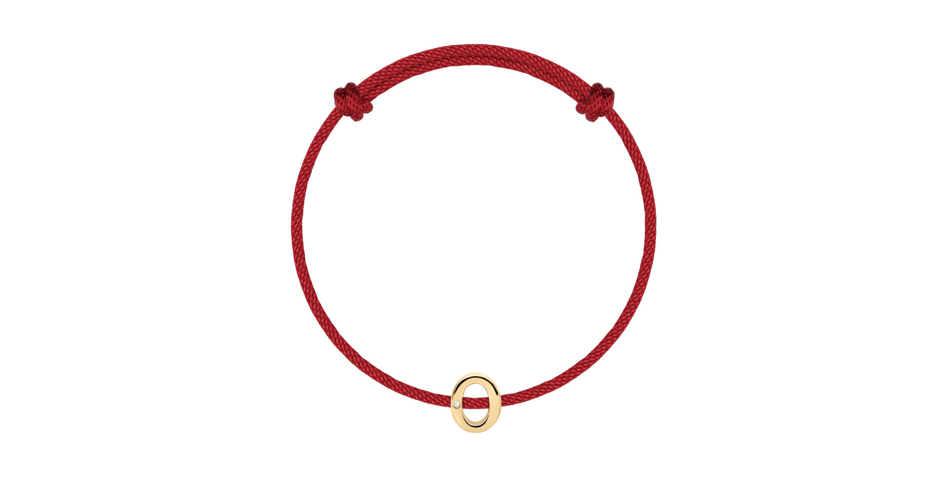 Diamantový náramek se šňůrkou Flat Line O