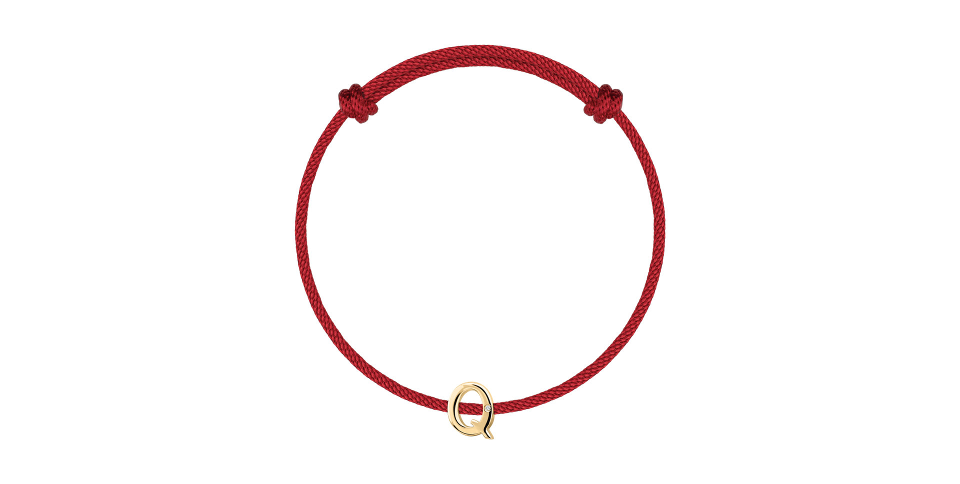 Diamantový náramek se šňůrkou Flat Line Q