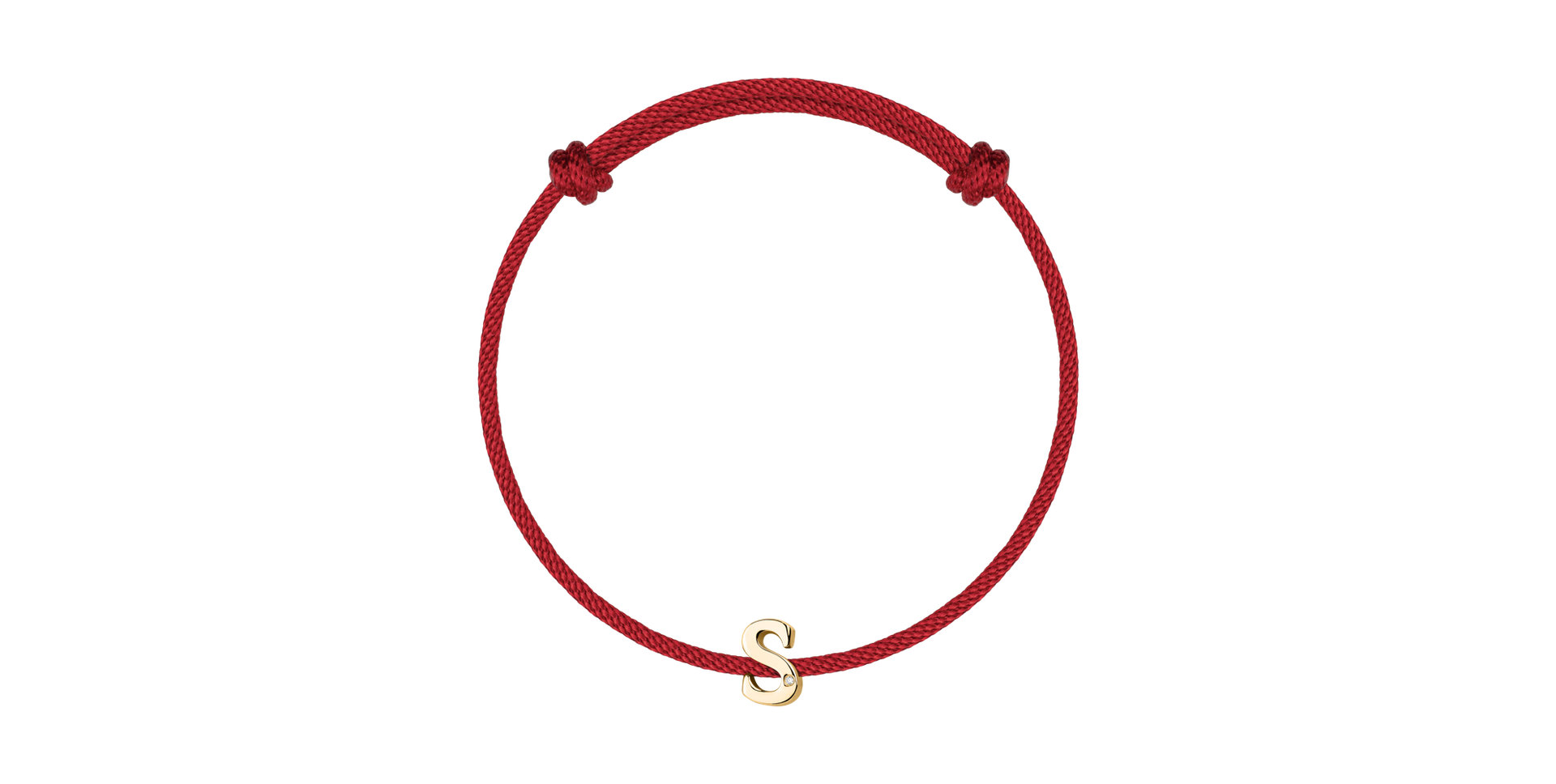 Diamantový náramek se šňůrkou Flat Line S