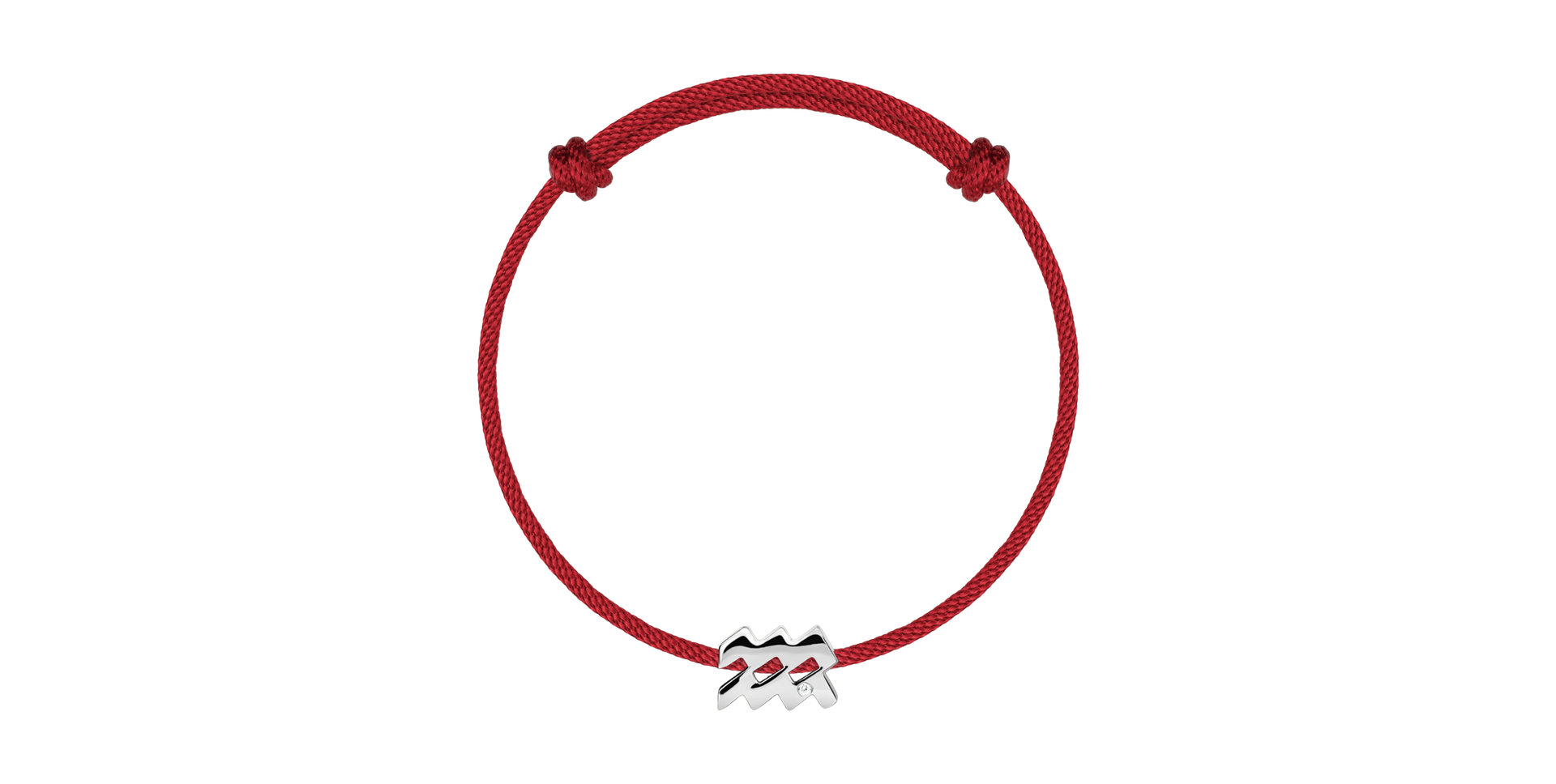 Diamantový náramek se šňůrkou Aquarius