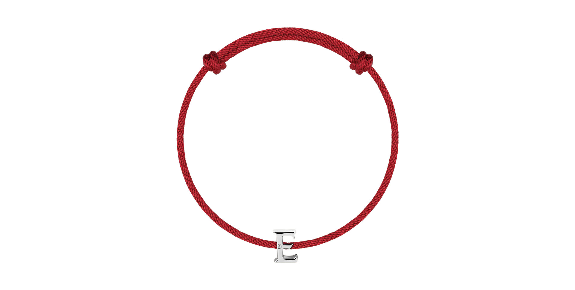 Diamantový náramek se šňůrkou Flat Line E